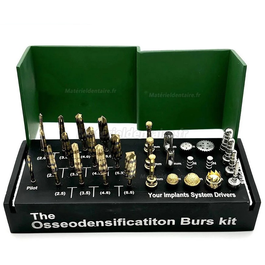 Kit ostéodensification dentaire et d'outils d'expansion de crête (29 pièces/Set )